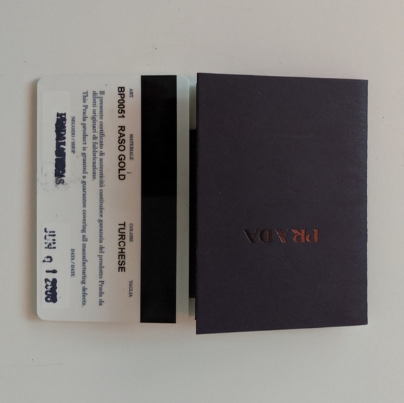 *SOLD* Prada raso satin clutch in teal - Picture 6 of 8